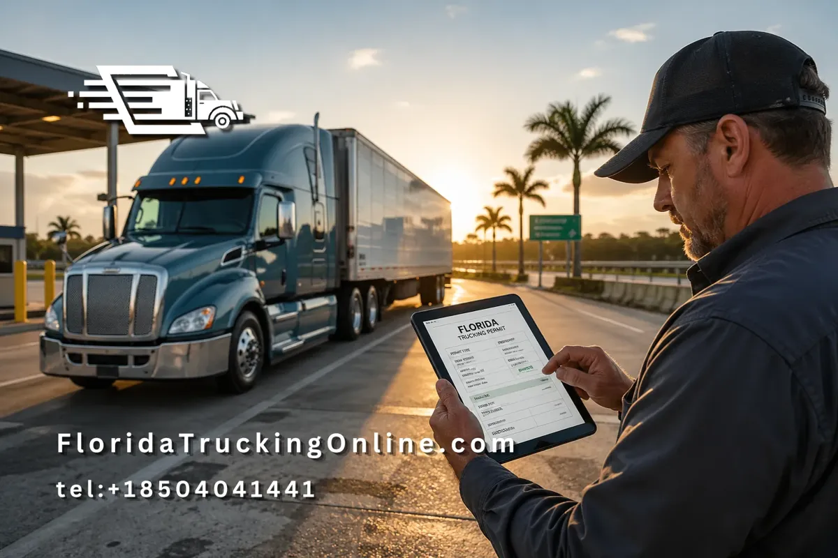 Florida trucking permits digital tablet