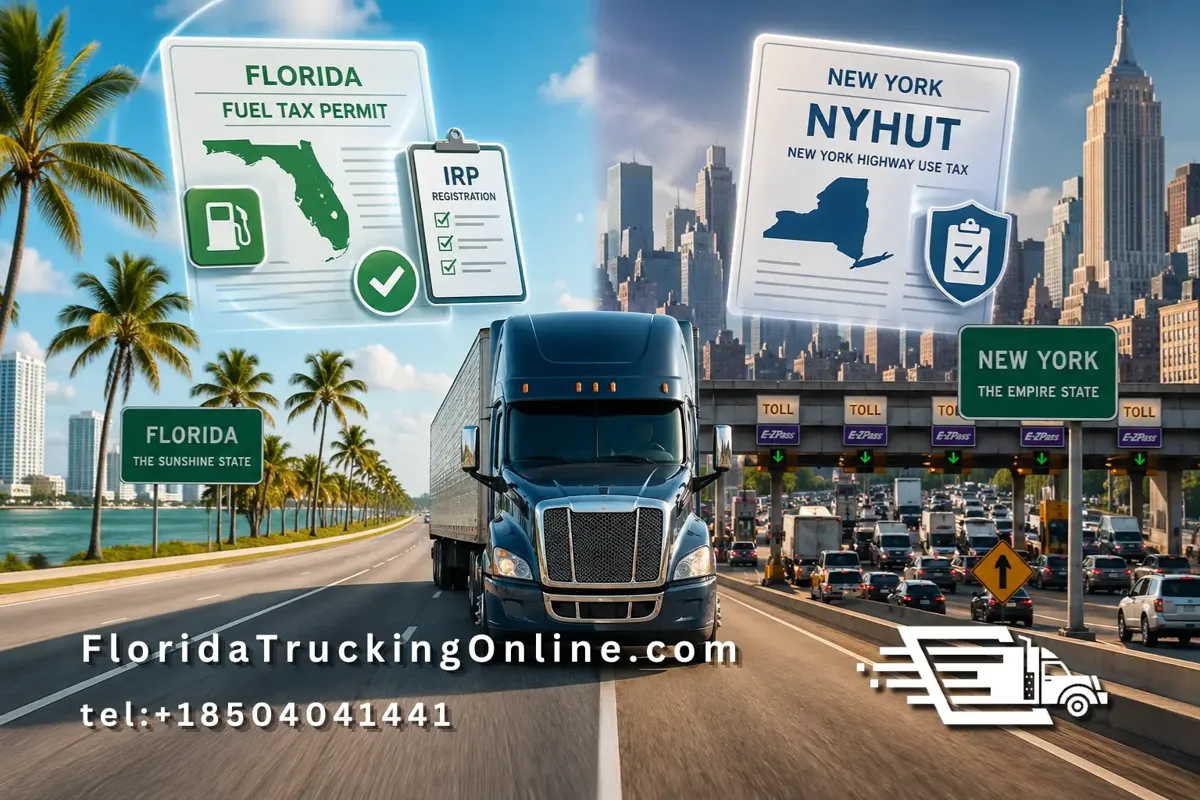 florida vs new york trucking permit