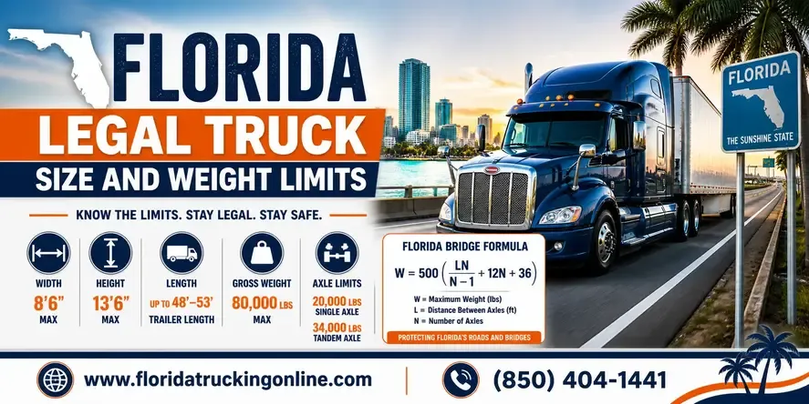 Florida Legal Truck Size and Weight Limits