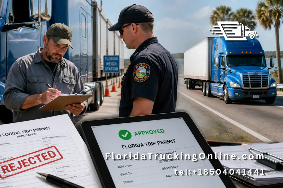 Florida trip permit rejected document