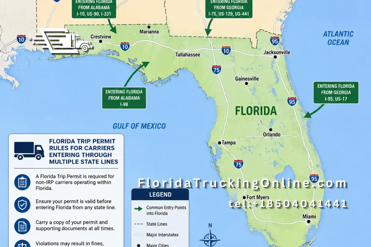 Florida trip permit truck compliance