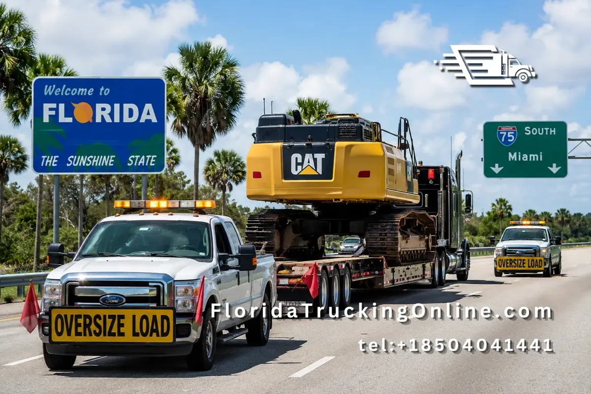Florida oversize permit escort truck