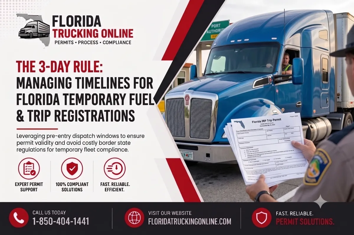 Florida temporary fuel and trip registrations
