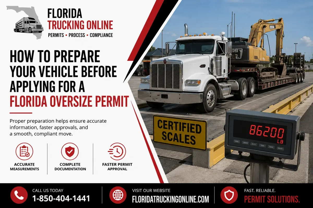 Florida oversize permit vehicle preparation