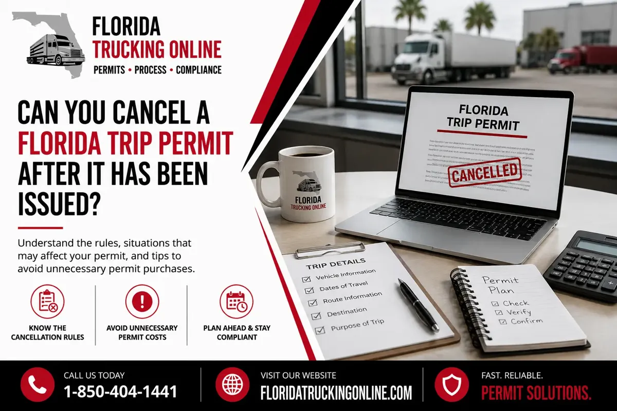 Florida Trip Permit cancellation