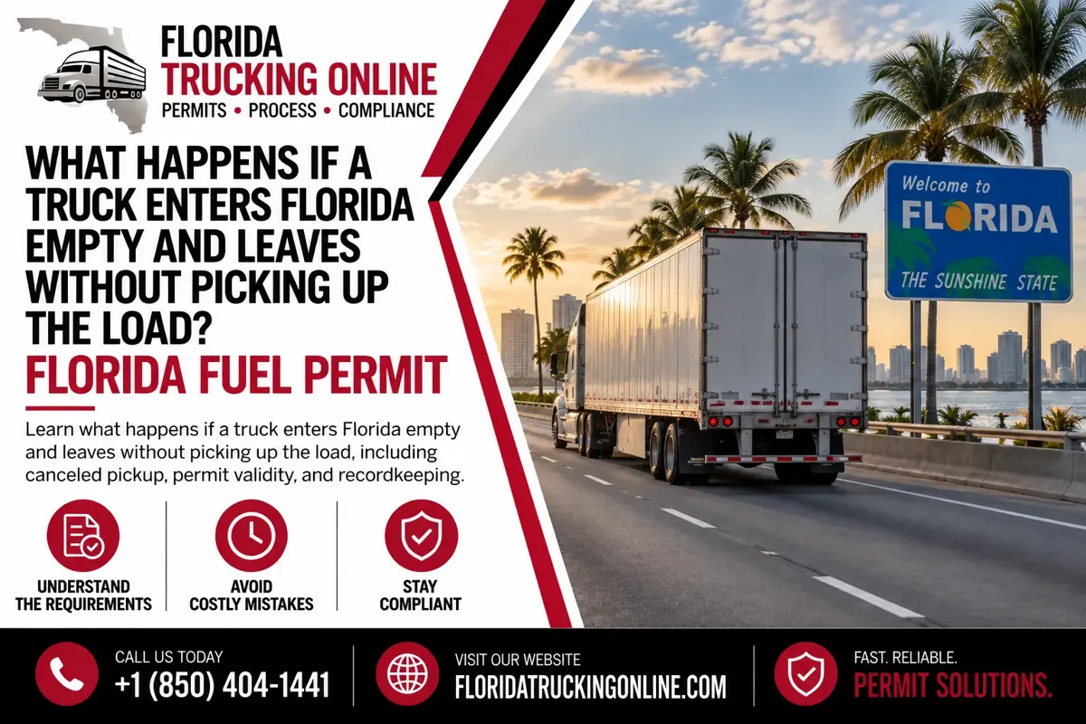 Florida Fuel Permit Empty Truck
