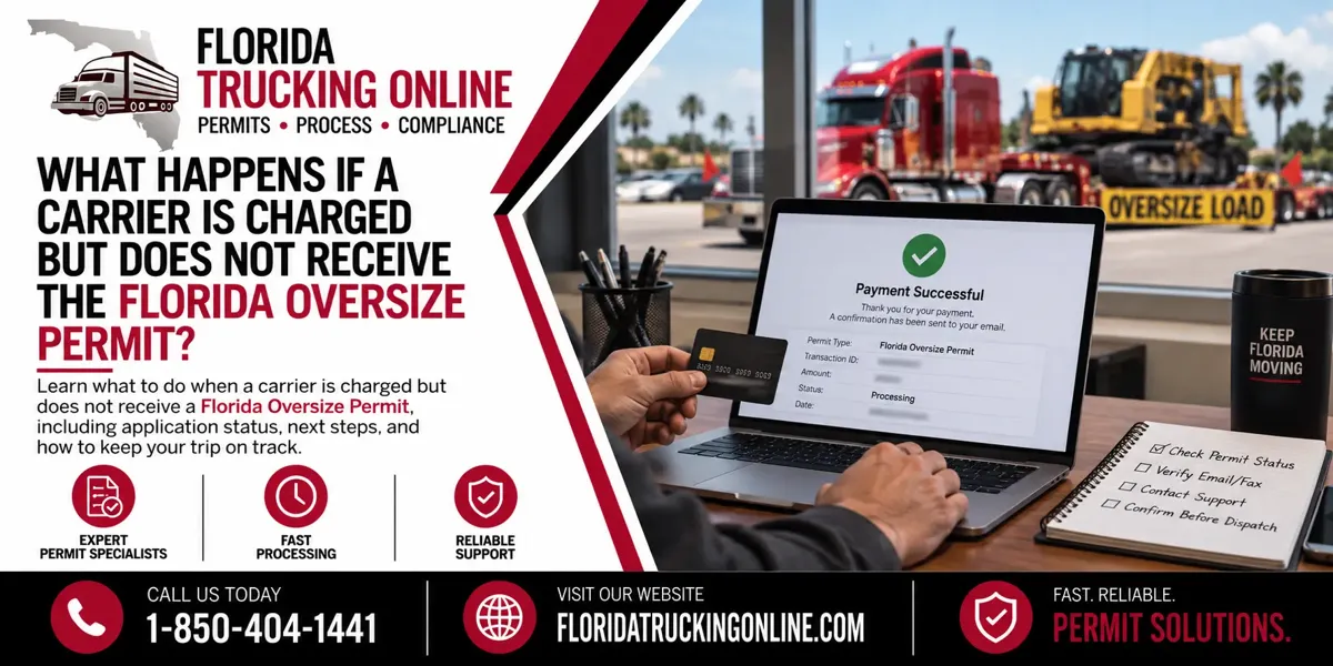 Florida Oversize Permit Not Received