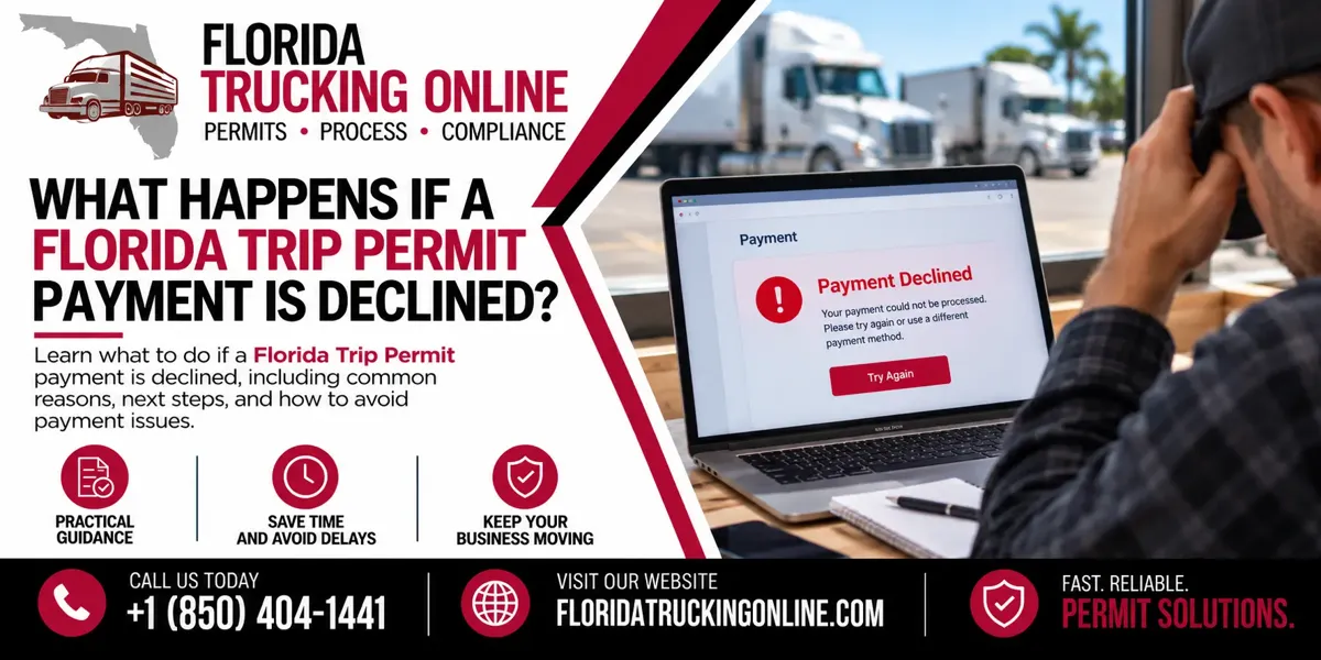 Florida Trip Permit payment declined