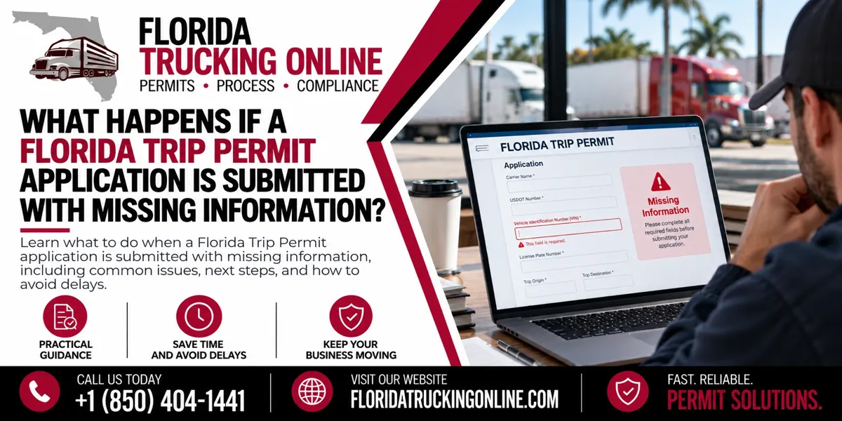Florida Trip Permit missing information