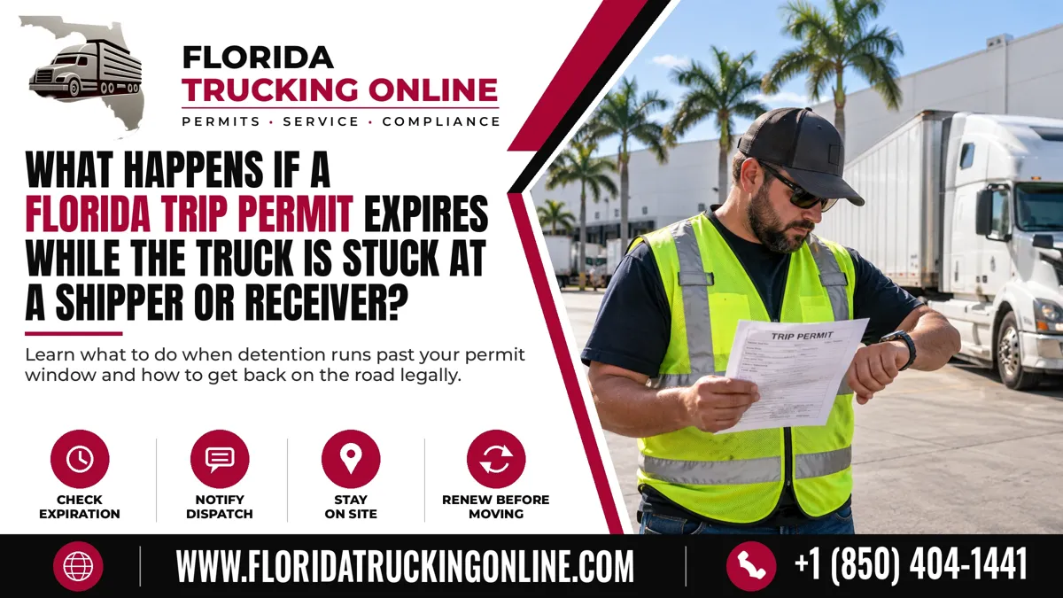 Florida Trip Permit expired while truck waits at a shipper