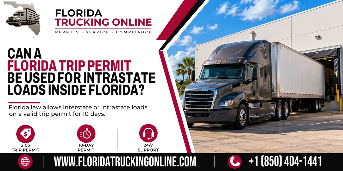 Florida Trip Permit for an out-of-state truck hauling an intrastate load inside Florida
