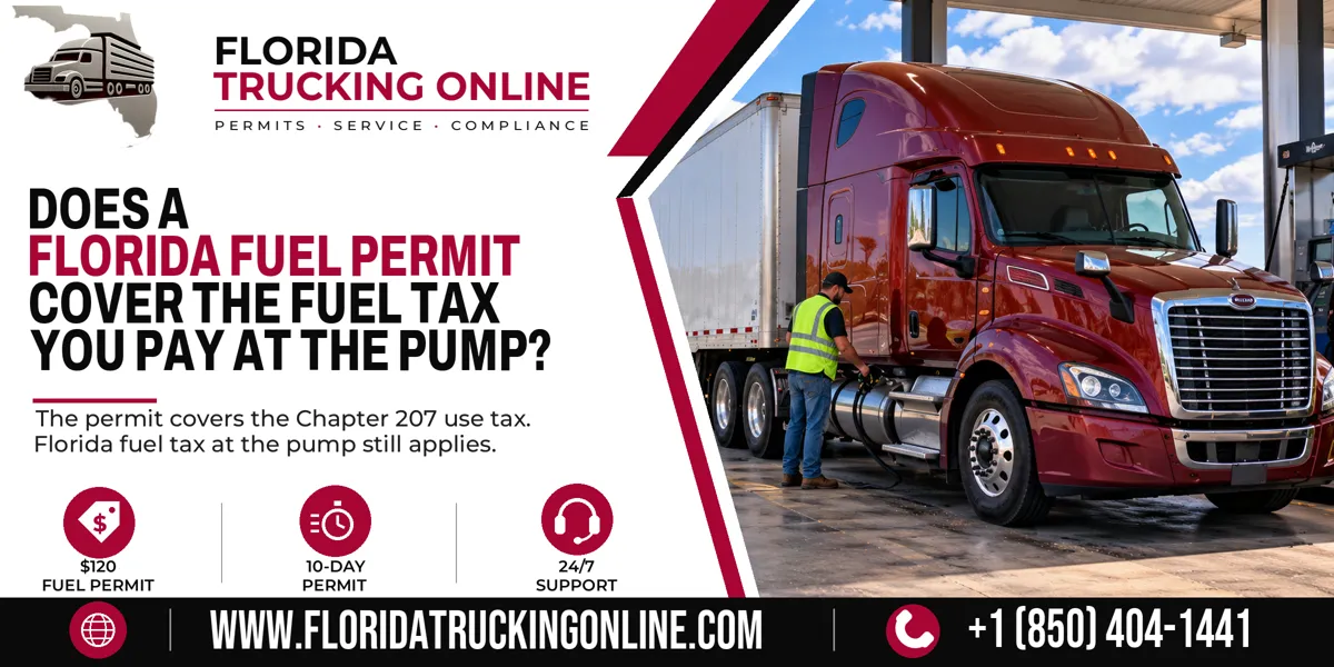Florida Fuel Permit and fuel tax paid at a Florida truck stop diesel pump