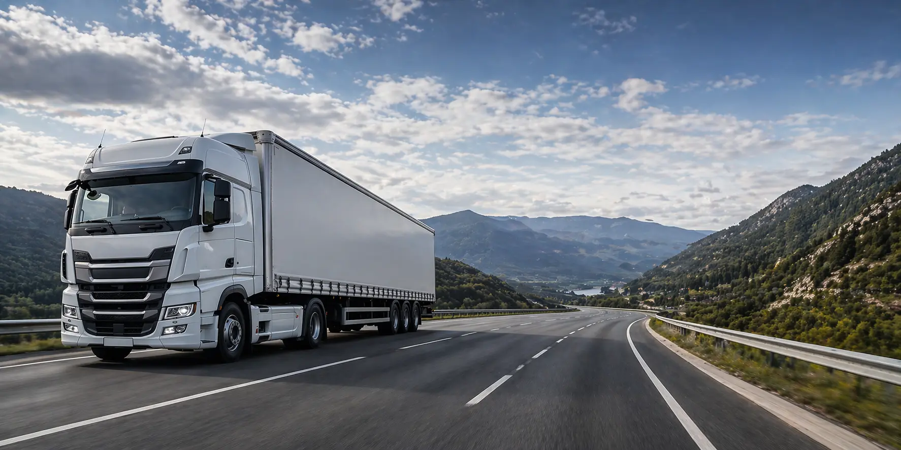 Semi-truck driving on an Florida highway